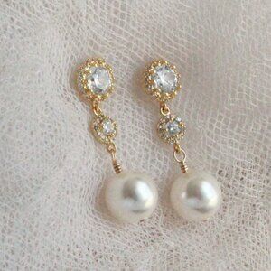 Pearl Drop Wedding Earring